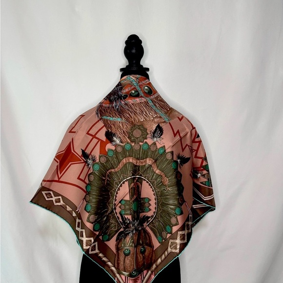Hermes Silk Carre Scarf "Cosmogonie Apache" by Antoine Tzapoff - NEW IN BOX - Picture 1 of 13